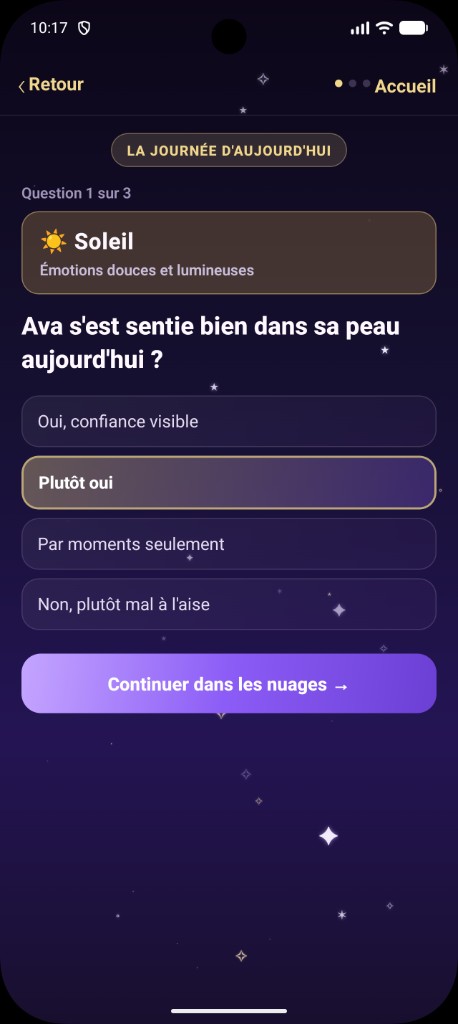 Quiz du soir — Soleil, émotions douces