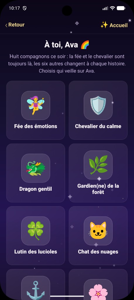 Choix du compagnon magique