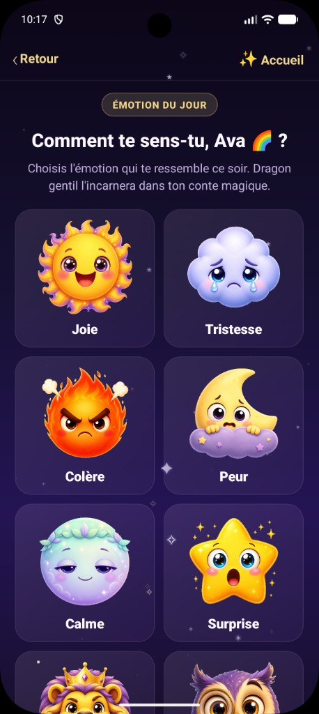 Choix de l’émotion du jour